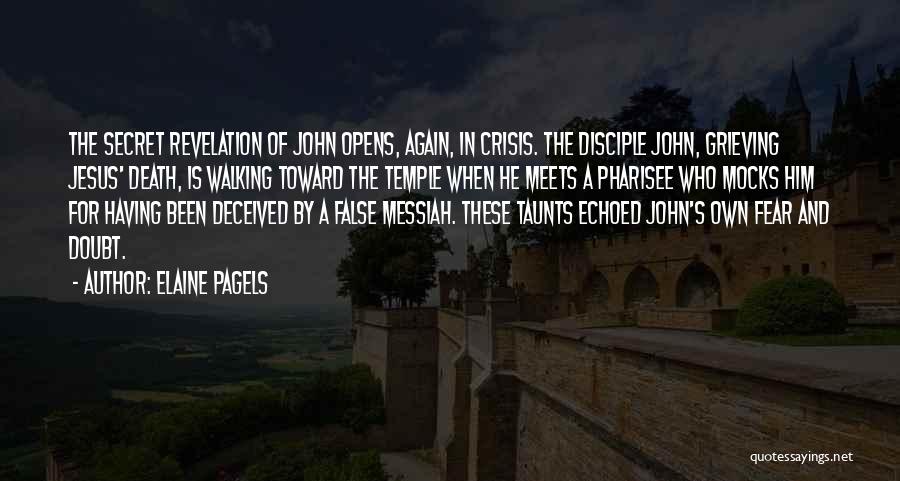 Elaine Pagels Quotes: The Secret Revelation Of John Opens, Again, In Crisis. The Disciple John, Grieving Jesus' Death, Is Walking Toward The Temple