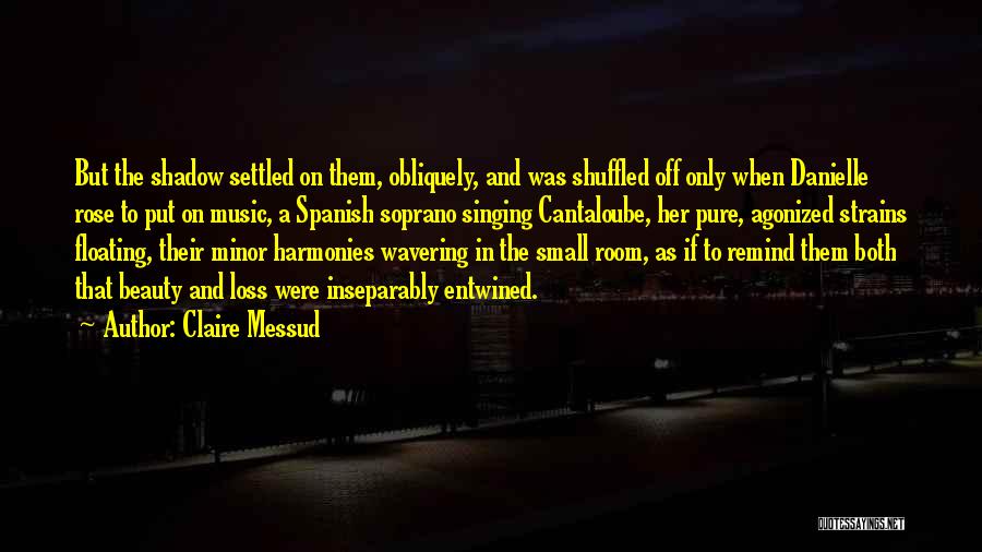 Claire Messud Quotes: But The Shadow Settled On Them, Obliquely, And Was Shuffled Off Only When Danielle Rose To Put On Music, A