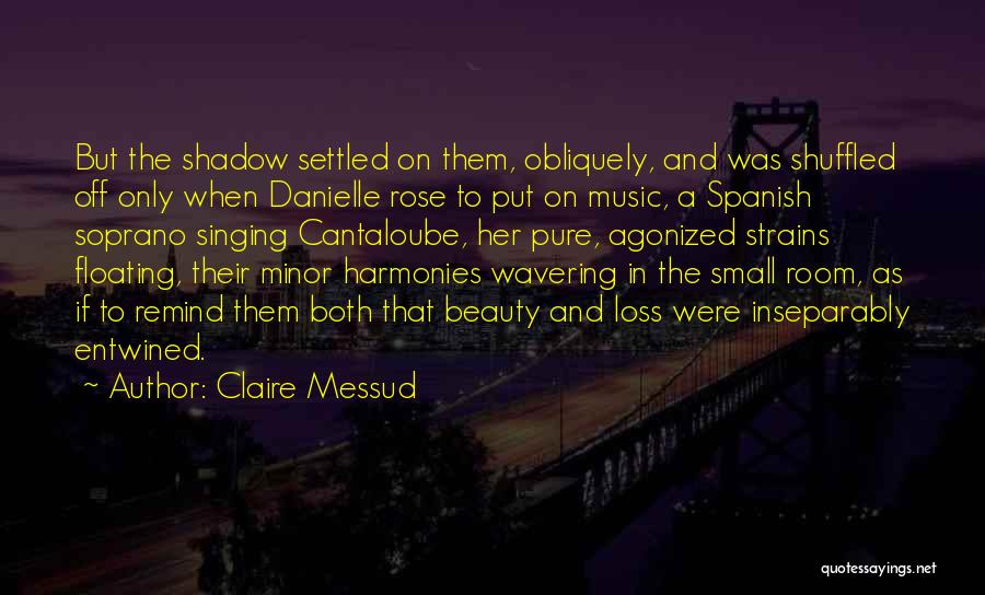 Claire Messud Quotes: But The Shadow Settled On Them, Obliquely, And Was Shuffled Off Only When Danielle Rose To Put On Music, A