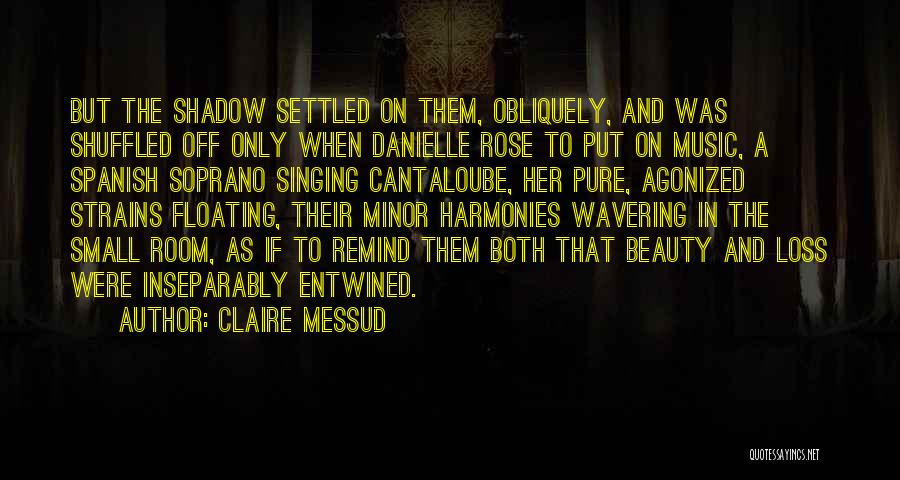 Claire Messud Quotes: But The Shadow Settled On Them, Obliquely, And Was Shuffled Off Only When Danielle Rose To Put On Music, A