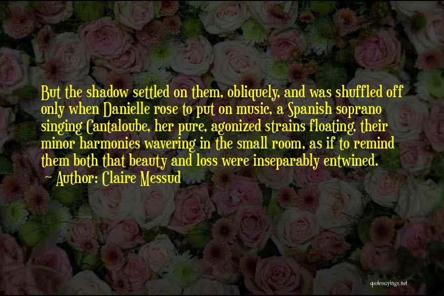 Claire Messud Quotes: But The Shadow Settled On Them, Obliquely, And Was Shuffled Off Only When Danielle Rose To Put On Music, A