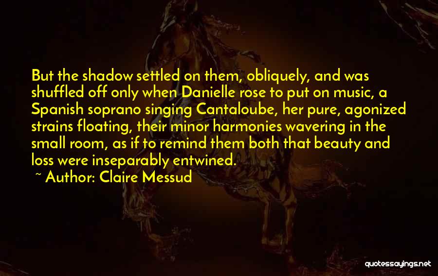 Claire Messud Quotes: But The Shadow Settled On Them, Obliquely, And Was Shuffled Off Only When Danielle Rose To Put On Music, A