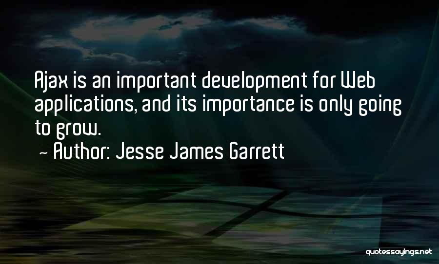 Jesse James Garrett Quotes: Ajax Is An Important Development For Web Applications, And Its Importance Is Only Going To Grow.