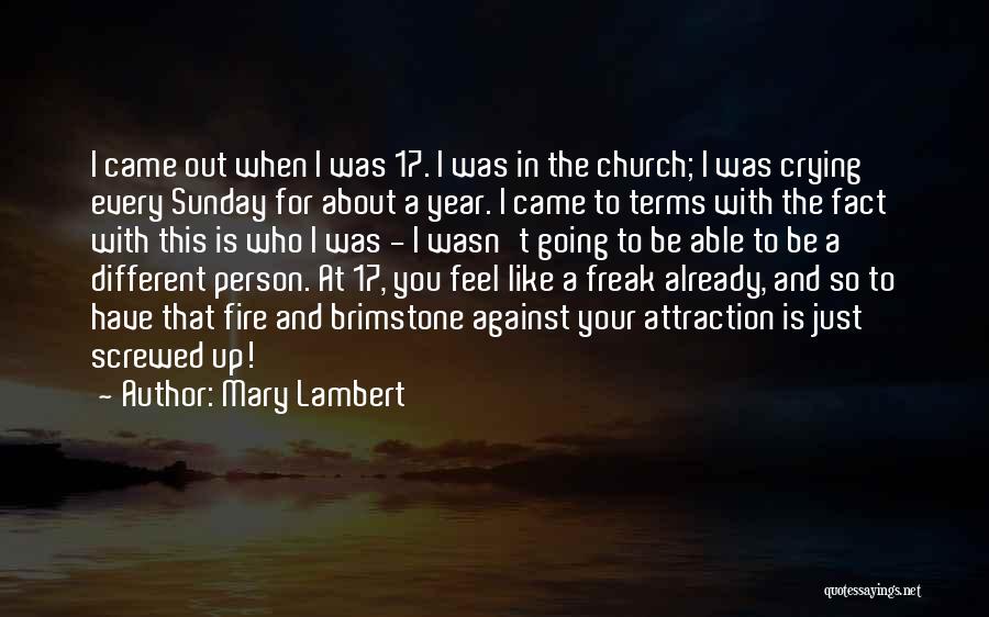 Mary Lambert Quotes: I Came Out When I Was 17. I Was In The Church; I Was Crying Every Sunday For About A