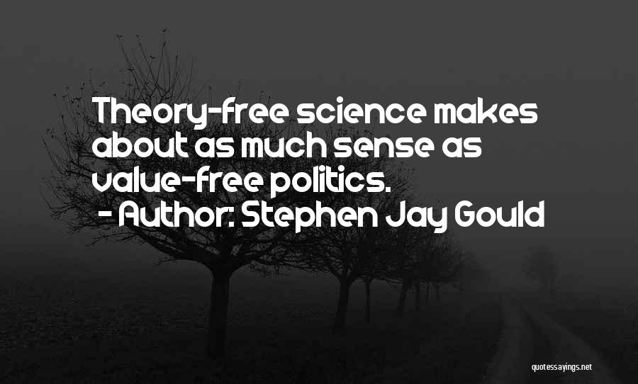 Stephen Jay Gould Quotes: Theory-free Science Makes About As Much Sense As Value-free Politics.