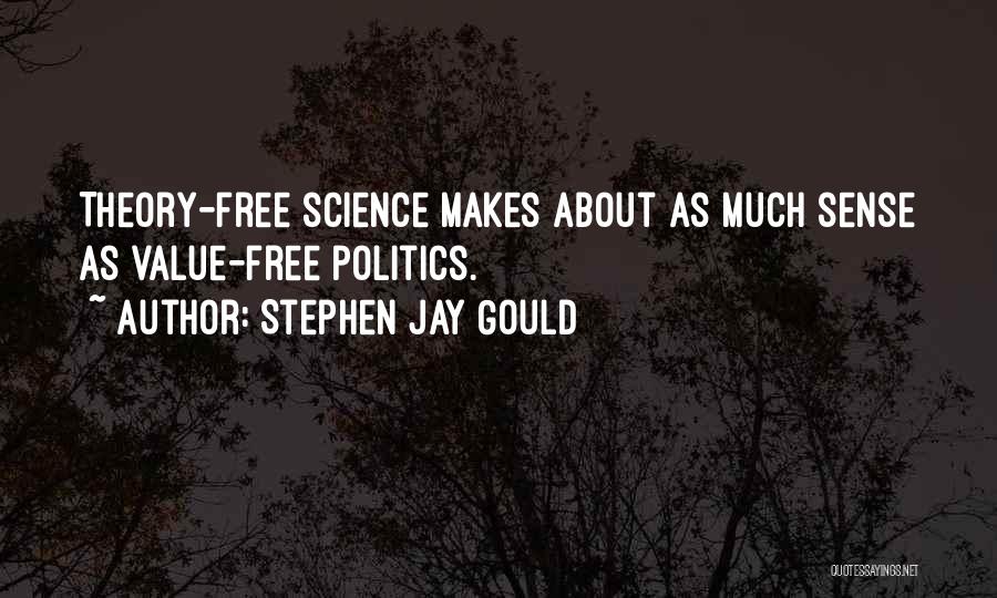 Stephen Jay Gould Quotes: Theory-free Science Makes About As Much Sense As Value-free Politics.