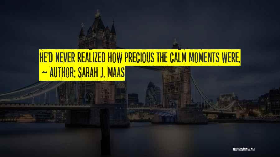 Sarah J. Maas Quotes: He'd Never Realized How Precious The Calm Moments Were.