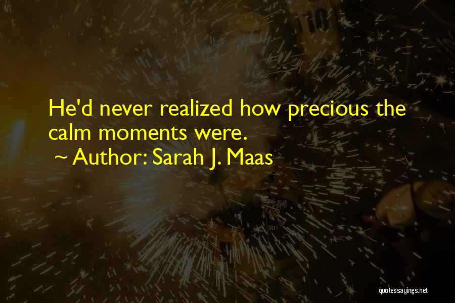 Sarah J. Maas Quotes: He'd Never Realized How Precious The Calm Moments Were.