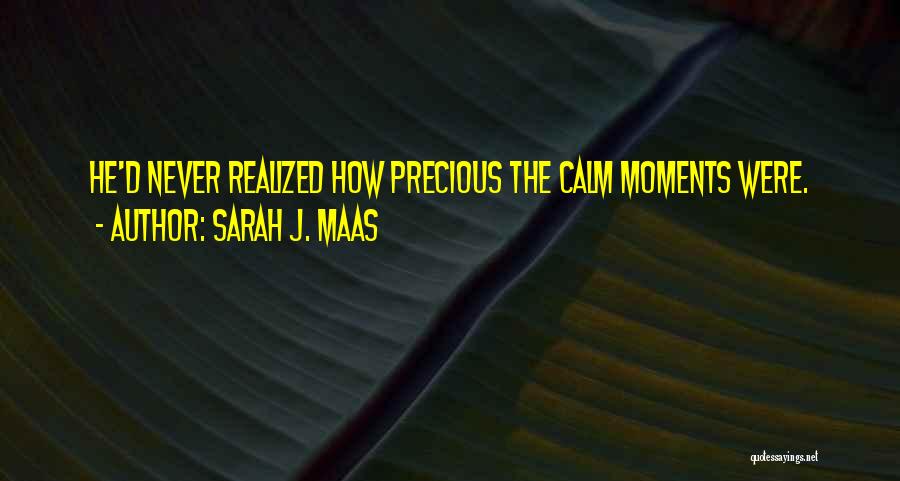 Sarah J. Maas Quotes: He'd Never Realized How Precious The Calm Moments Were.