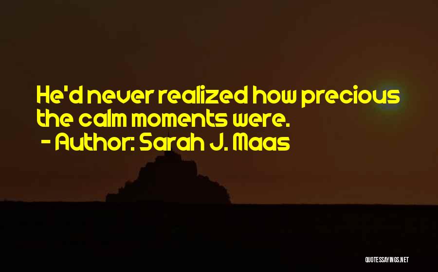 Sarah J. Maas Quotes: He'd Never Realized How Precious The Calm Moments Were.