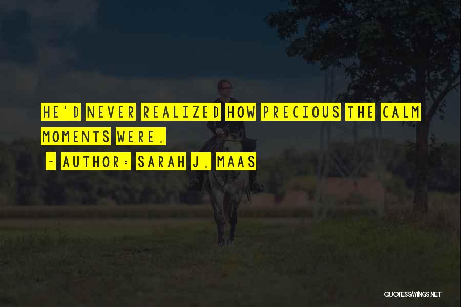 Sarah J. Maas Quotes: He'd Never Realized How Precious The Calm Moments Were.