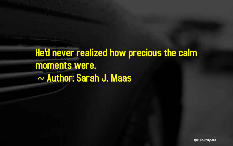 Sarah J. Maas Quotes: He'd Never Realized How Precious The Calm Moments Were.