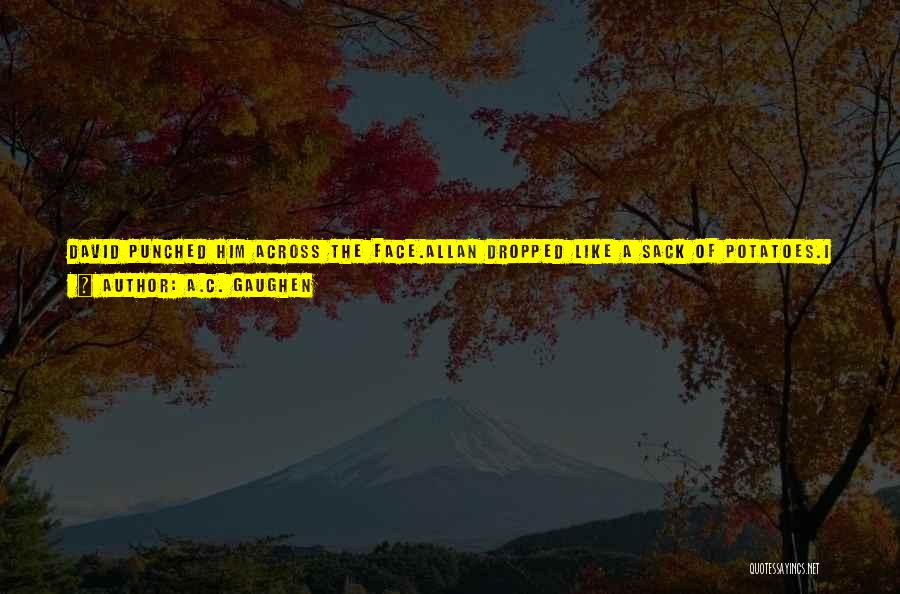A.C. Gaughen Quotes: David Punched Him Across The Face.allan Dropped Like A Sack Of Potatoes.i Crossed My Arms. Was That Necessary?i Won't Tolerate