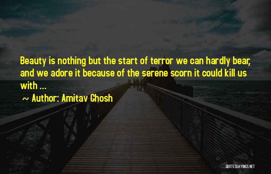 Amitav Ghosh Quotes: Beauty Is Nothing But The Start Of Terror We Can Hardly Bear, And We Adore It Because Of The Serene