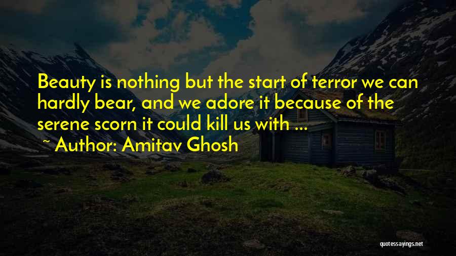 Amitav Ghosh Quotes: Beauty Is Nothing But The Start Of Terror We Can Hardly Bear, And We Adore It Because Of The Serene