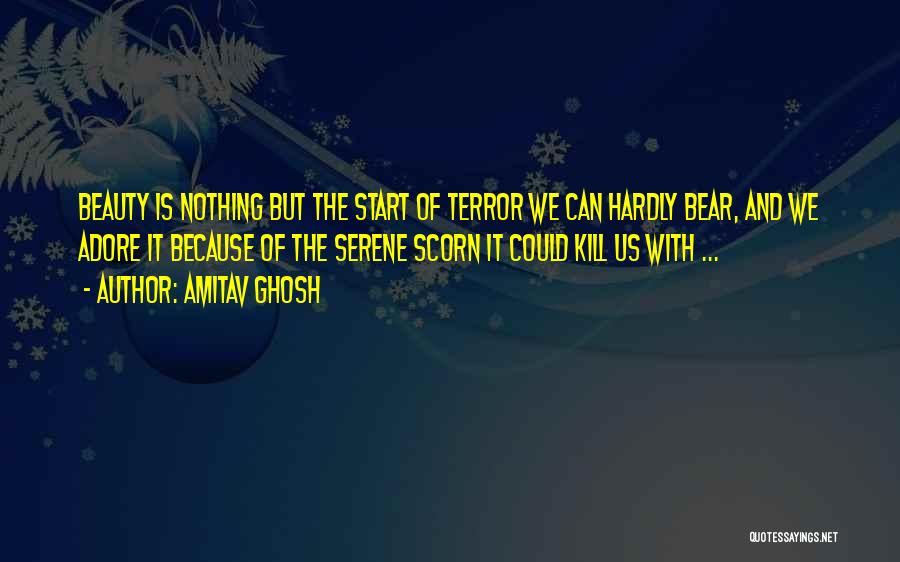 Amitav Ghosh Quotes: Beauty Is Nothing But The Start Of Terror We Can Hardly Bear, And We Adore It Because Of The Serene