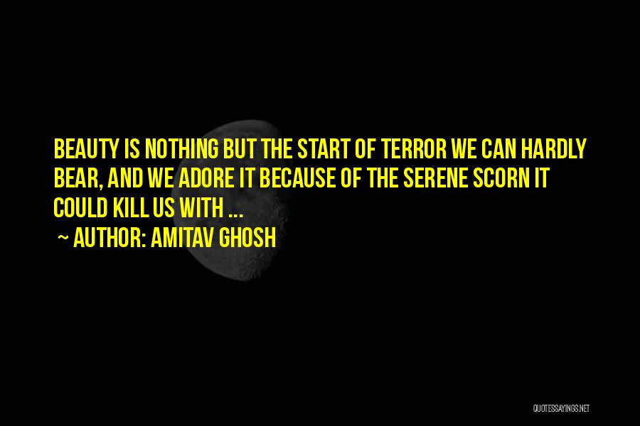 Amitav Ghosh Quotes: Beauty Is Nothing But The Start Of Terror We Can Hardly Bear, And We Adore It Because Of The Serene