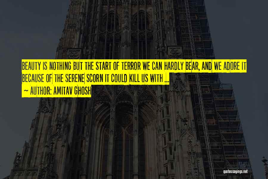 Amitav Ghosh Quotes: Beauty Is Nothing But The Start Of Terror We Can Hardly Bear, And We Adore It Because Of The Serene