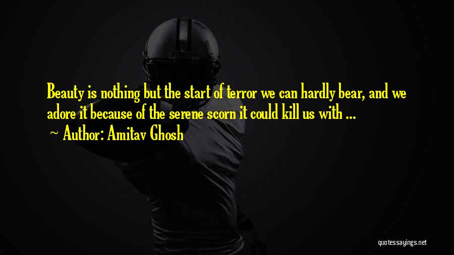 Amitav Ghosh Quotes: Beauty Is Nothing But The Start Of Terror We Can Hardly Bear, And We Adore It Because Of The Serene