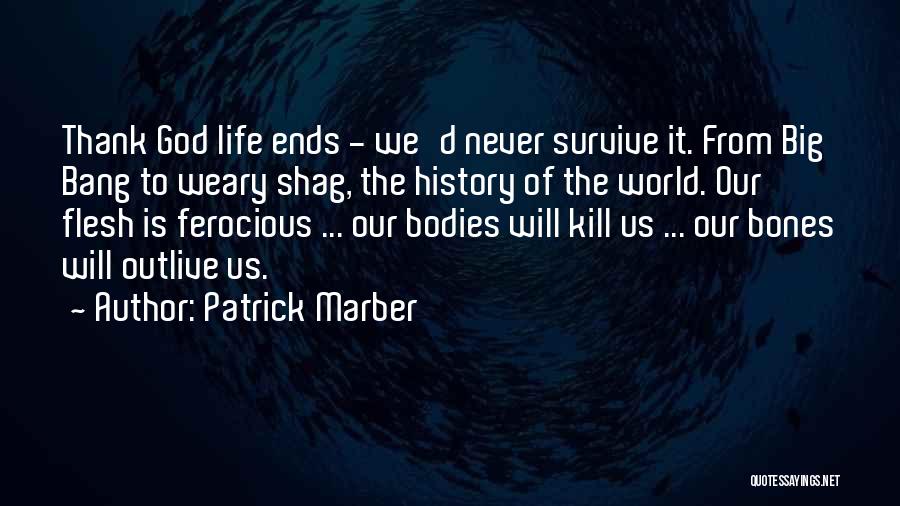 Patrick Marber Quotes: Thank God Life Ends - We'd Never Survive It. From Big Bang To Weary Shag, The History Of The World.