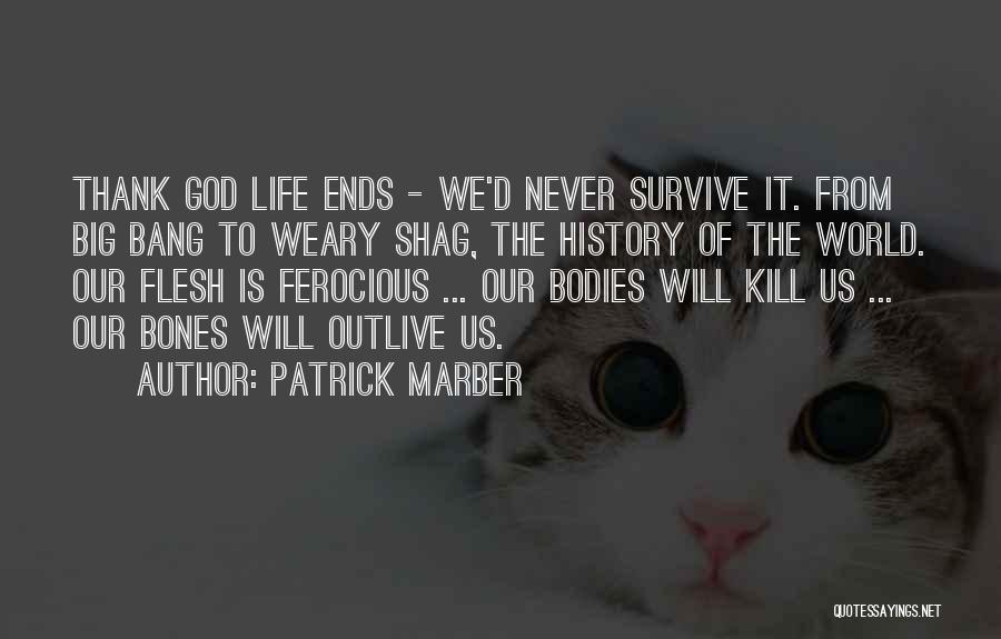 Patrick Marber Quotes: Thank God Life Ends - We'd Never Survive It. From Big Bang To Weary Shag, The History Of The World.