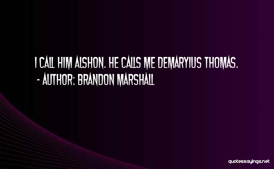 Brandon Marshall Quotes: I Call Him Alshon. He Calls Me Demaryius Thomas.