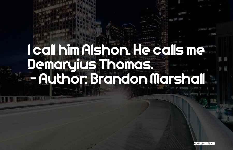 Brandon Marshall Quotes: I Call Him Alshon. He Calls Me Demaryius Thomas.