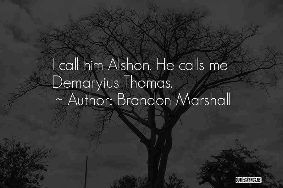 Brandon Marshall Quotes: I Call Him Alshon. He Calls Me Demaryius Thomas.