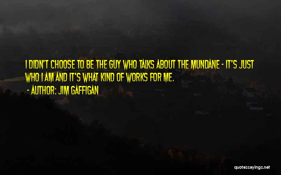 Jim Gaffigan Quotes: I Didn't Choose To Be The Guy Who Talks About The Mundane - It's Just Who I Am And It's