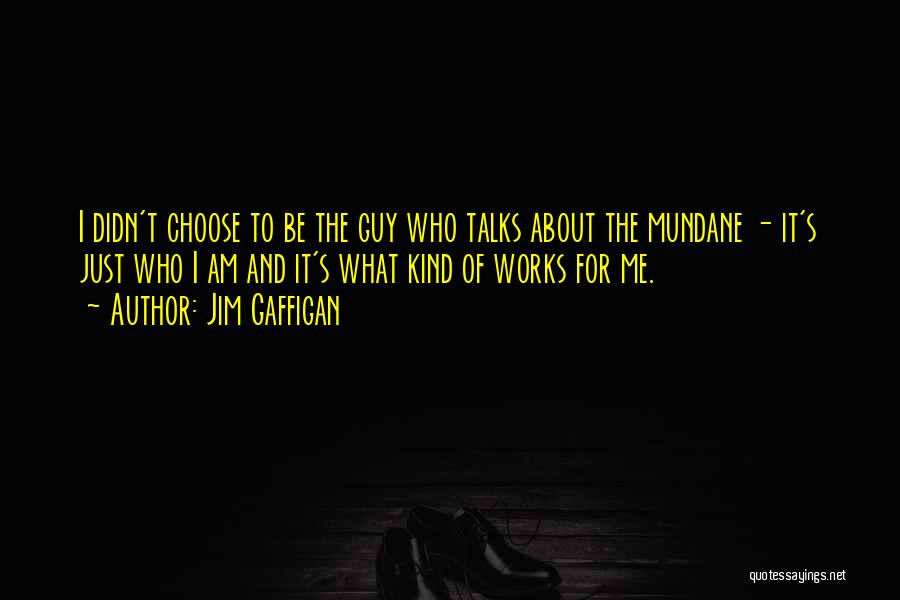Jim Gaffigan Quotes: I Didn't Choose To Be The Guy Who Talks About The Mundane - It's Just Who I Am And It's