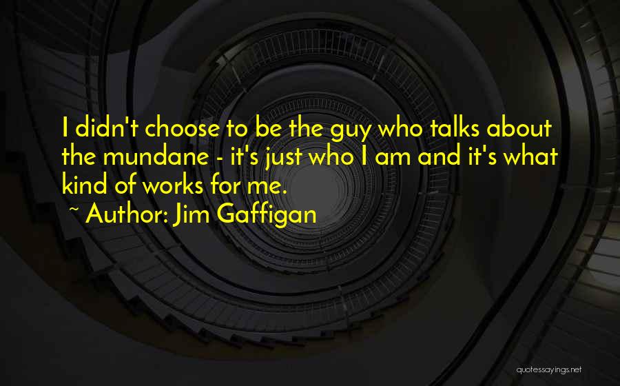 Jim Gaffigan Quotes: I Didn't Choose To Be The Guy Who Talks About The Mundane - It's Just Who I Am And It's