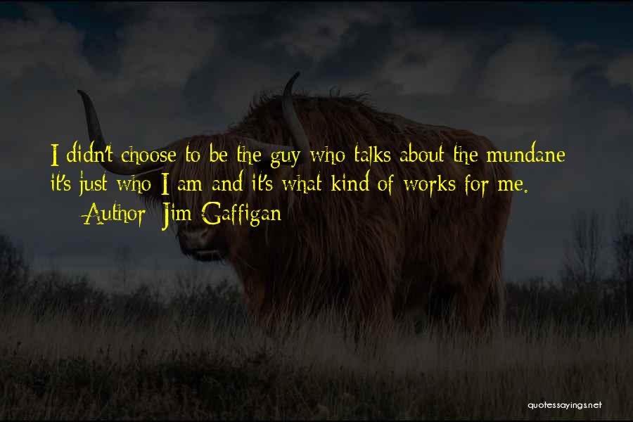 Jim Gaffigan Quotes: I Didn't Choose To Be The Guy Who Talks About The Mundane - It's Just Who I Am And It's