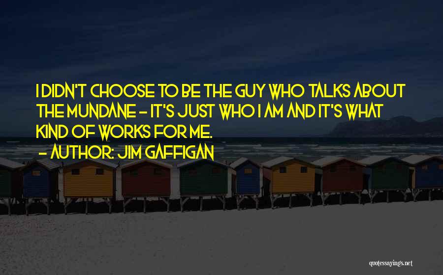 Jim Gaffigan Quotes: I Didn't Choose To Be The Guy Who Talks About The Mundane - It's Just Who I Am And It's