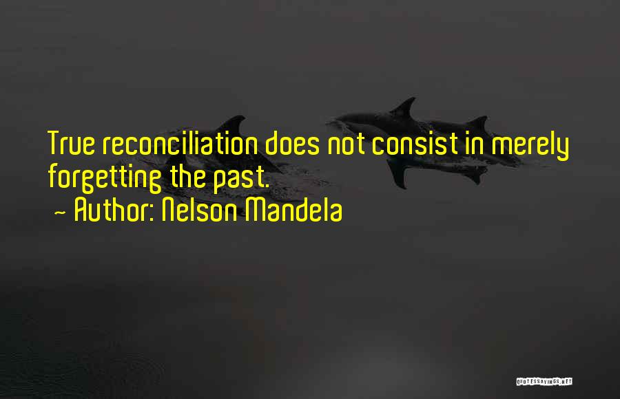 Nelson Mandela Quotes: True Reconciliation Does Not Consist In Merely Forgetting The Past.