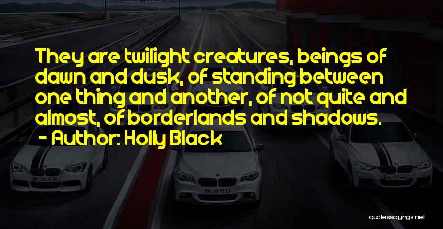 Holly Black Quotes: They Are Twilight Creatures, Beings Of Dawn And Dusk, Of Standing Between One Thing And Another, Of Not Quite And