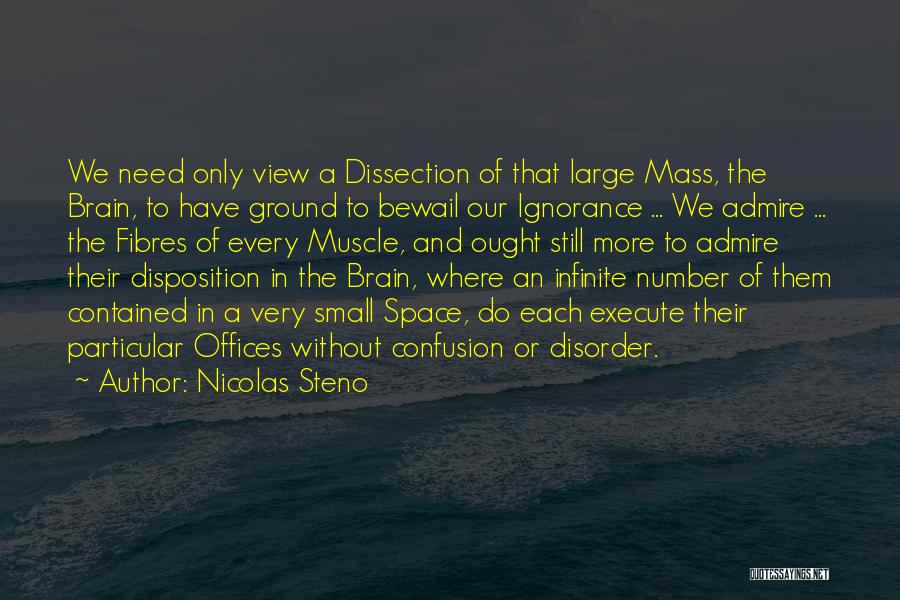 Nicolas Steno Quotes: We Need Only View A Dissection Of That Large Mass, The Brain, To Have Ground To Bewail Our Ignorance ...