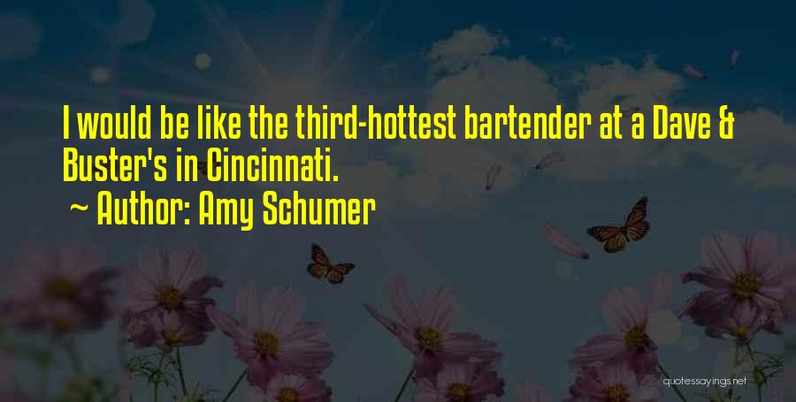 Amy Schumer Quotes: I Would Be Like The Third-hottest Bartender At A Dave & Buster's In Cincinnati.