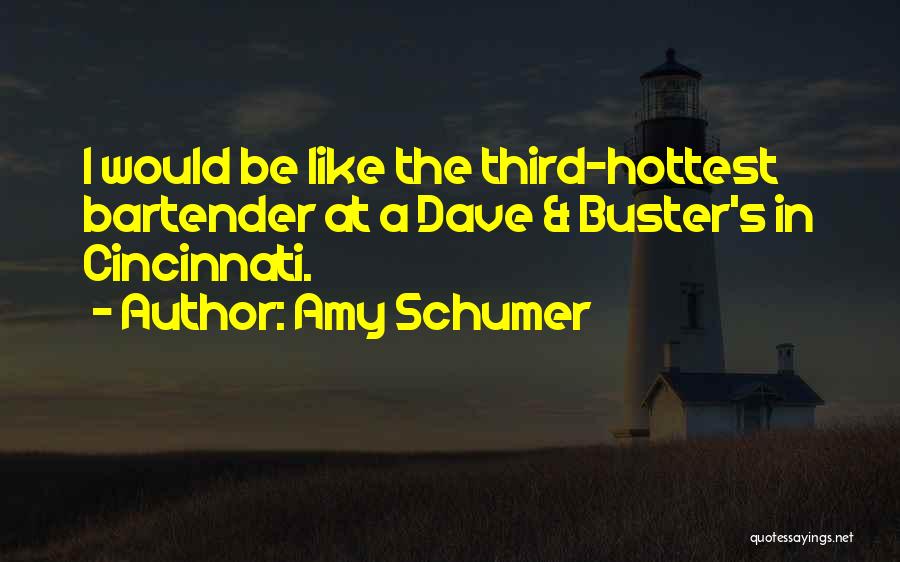 Amy Schumer Quotes: I Would Be Like The Third-hottest Bartender At A Dave & Buster's In Cincinnati.