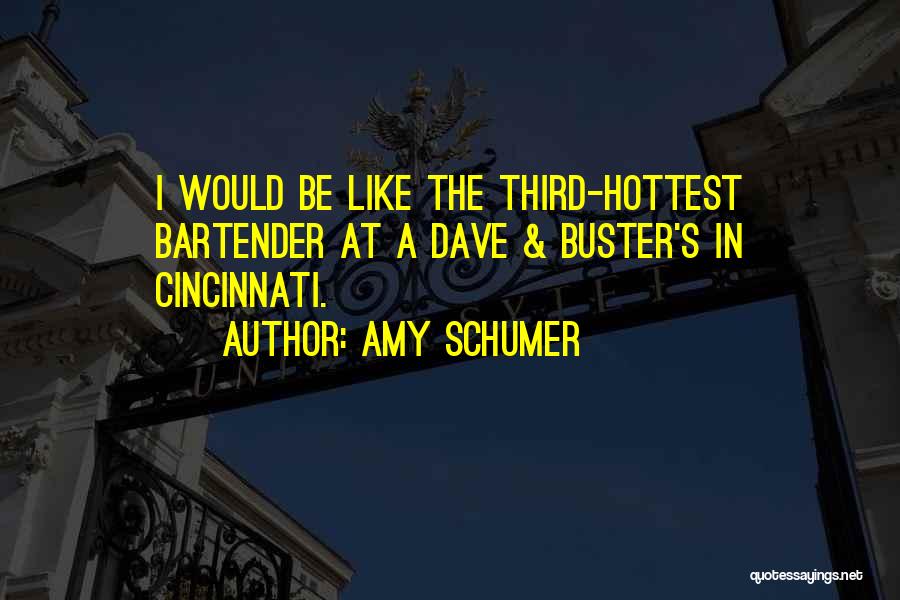 Amy Schumer Quotes: I Would Be Like The Third-hottest Bartender At A Dave & Buster's In Cincinnati.