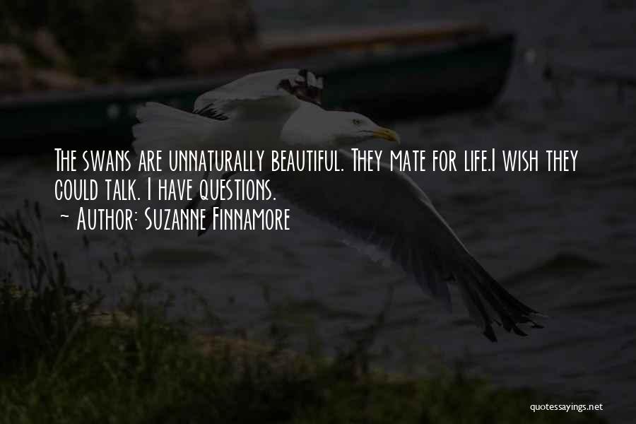 Suzanne Finnamore Quotes: The Swans Are Unnaturally Beautiful. They Mate For Life.i Wish They Could Talk. I Have Questions.