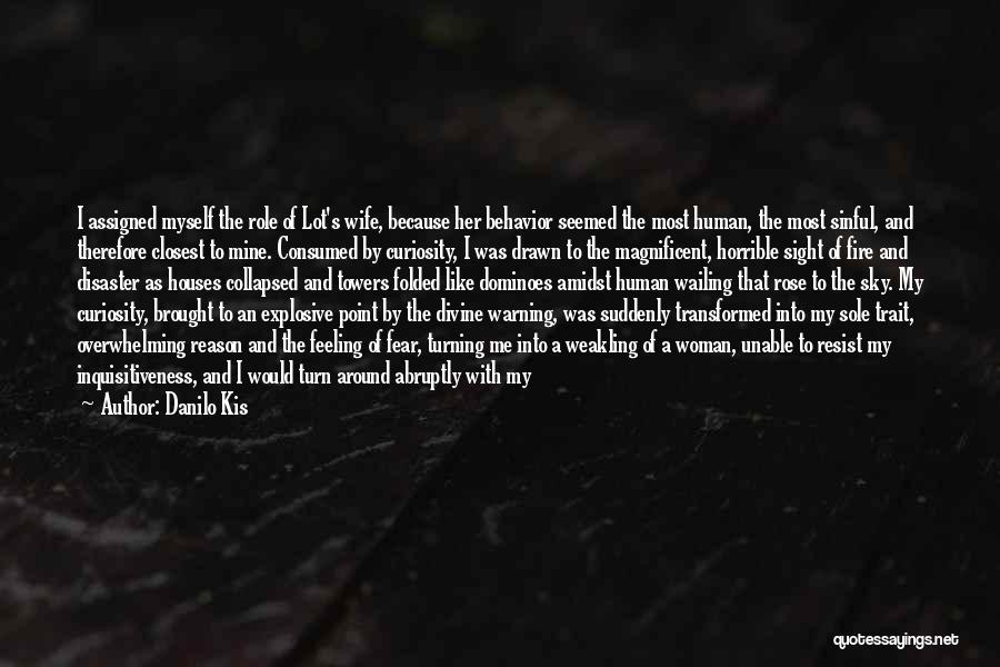 Danilo Kis Quotes: I Assigned Myself The Role Of Lot's Wife, Because Her Behavior Seemed The Most Human, The Most Sinful, And Therefore