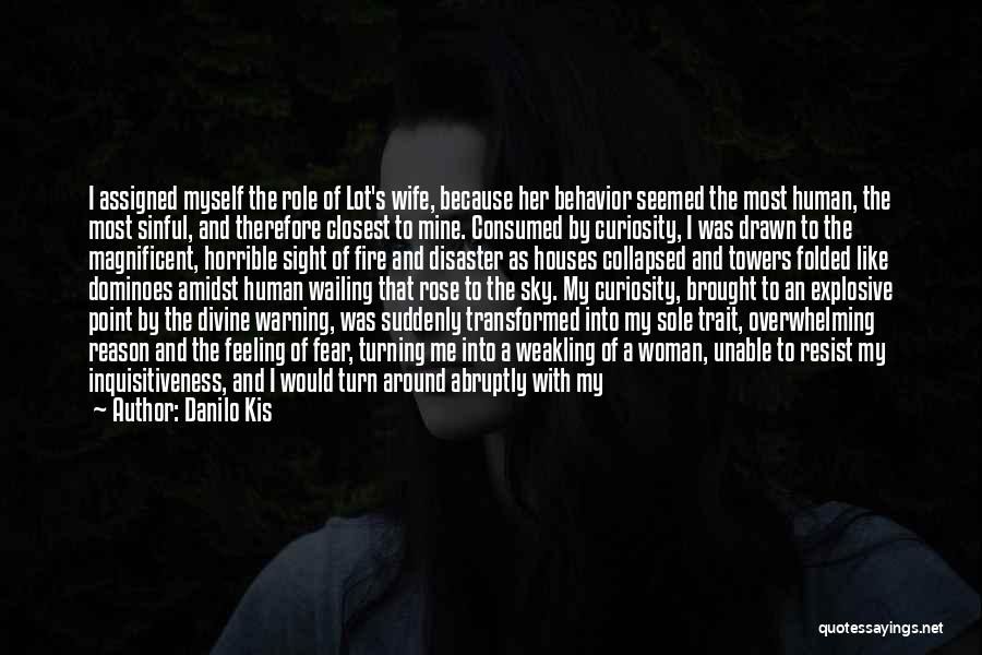 Danilo Kis Quotes: I Assigned Myself The Role Of Lot's Wife, Because Her Behavior Seemed The Most Human, The Most Sinful, And Therefore