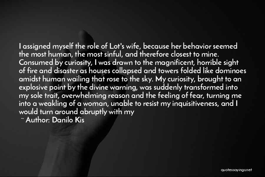 Danilo Kis Quotes: I Assigned Myself The Role Of Lot's Wife, Because Her Behavior Seemed The Most Human, The Most Sinful, And Therefore