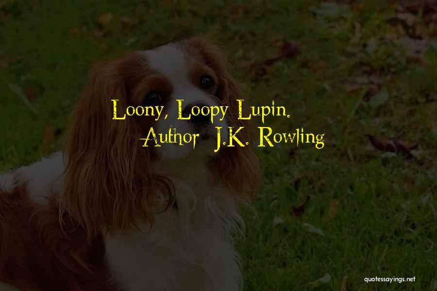 J.K. Rowling Quotes: Loony, Loopy Lupin.