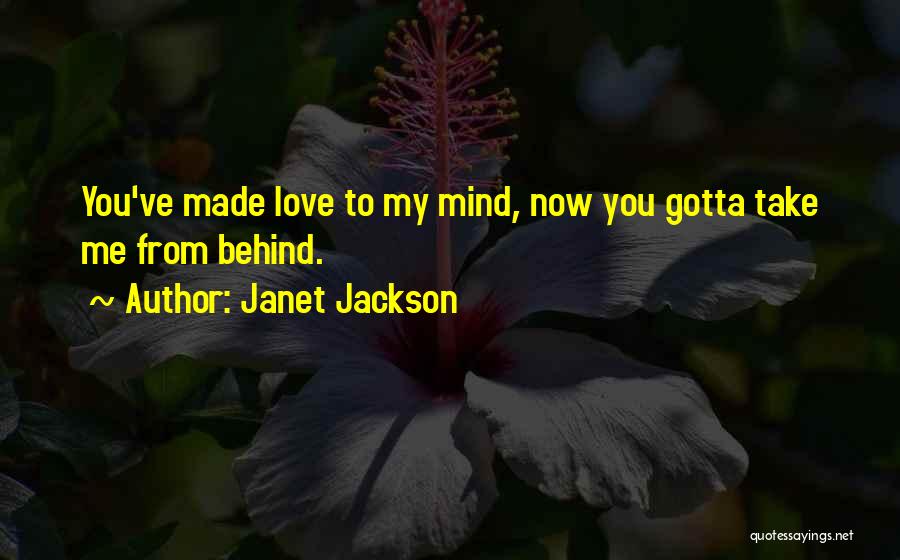 Janet Jackson Quotes: You've Made Love To My Mind, Now You Gotta Take Me From Behind.