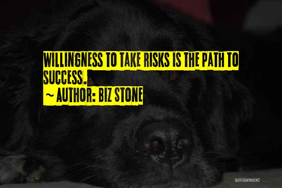 Biz Stone Quotes: Willingness To Take Risks Is The Path To Success.