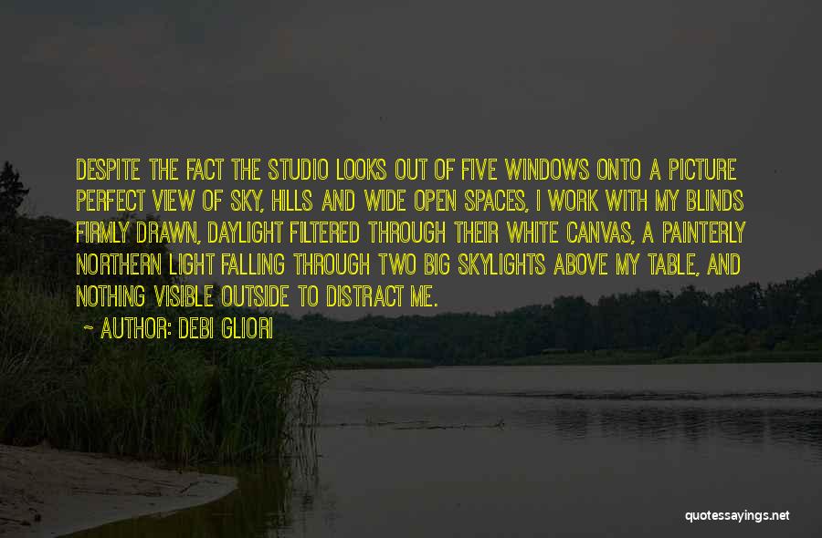 Debi Gliori Quotes: Despite The Fact The Studio Looks Out Of Five Windows Onto A Picture Perfect View Of Sky, Hills And Wide