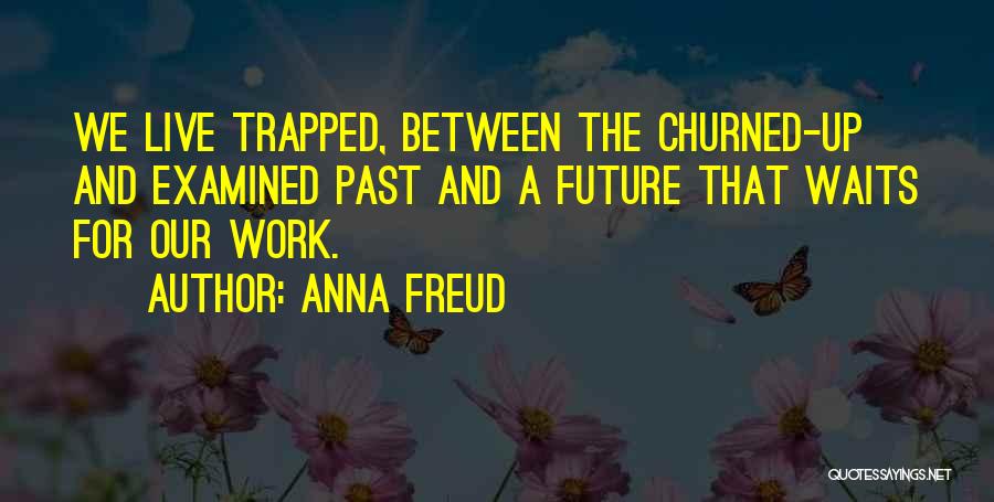 Anna Freud Quotes: We Live Trapped, Between The Churned-up And Examined Past And A Future That Waits For Our Work.