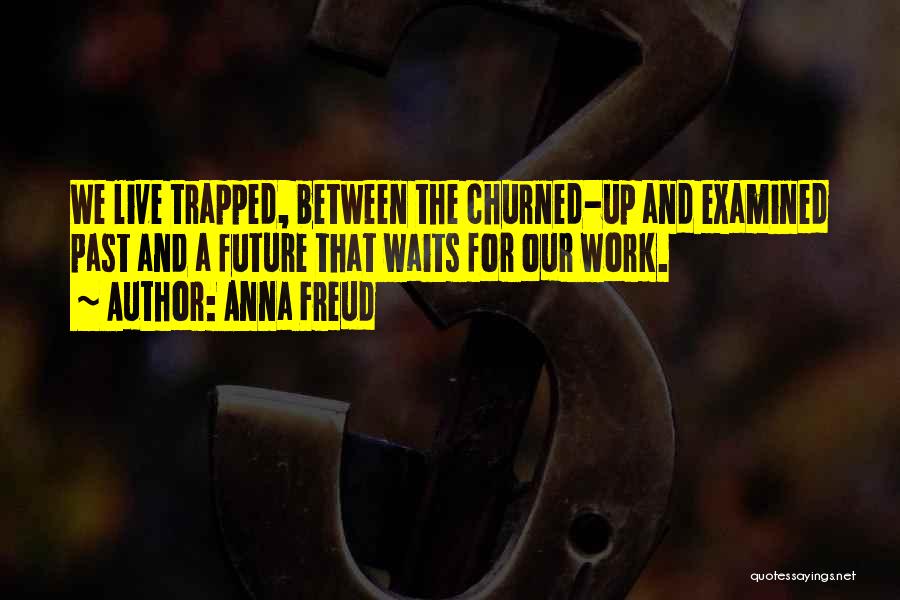 Anna Freud Quotes: We Live Trapped, Between The Churned-up And Examined Past And A Future That Waits For Our Work.