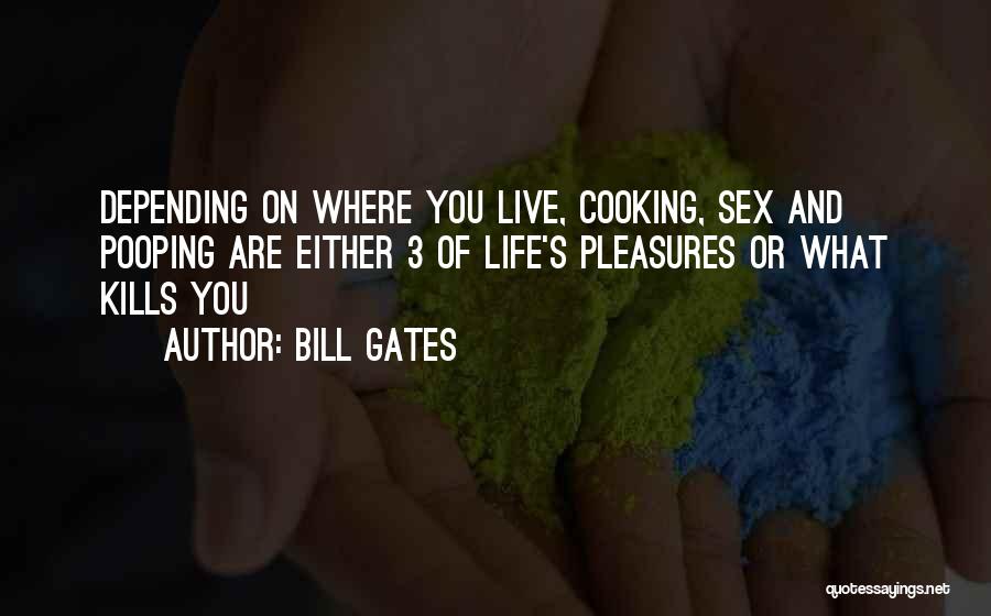 Bill Gates Quotes: Depending On Where You Live, Cooking, Sex And Pooping Are Either 3 Of Life's Pleasures Or What Kills You